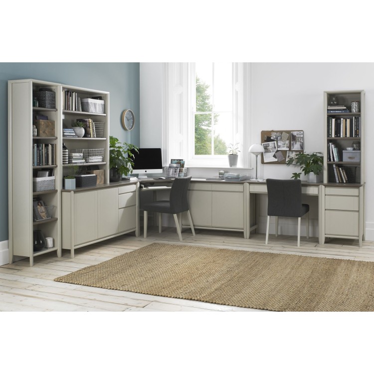 Bentley Designs Bergen Grey Painted Corner Desk Oak Furniture House